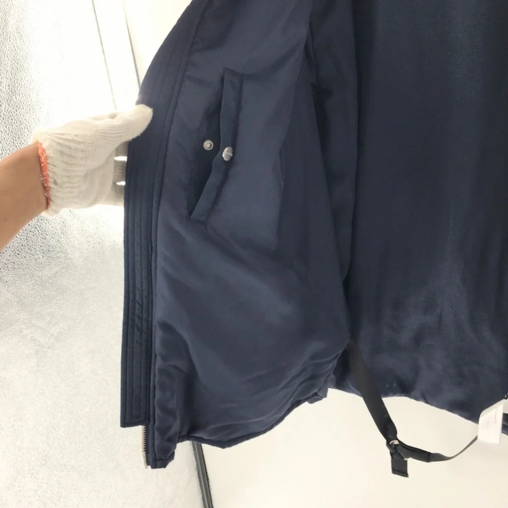 Stampd Mens Bomber Jacket Full Zip Hidden Pockets Blue Interior Straps Sz XXL - Picture 11 of 16